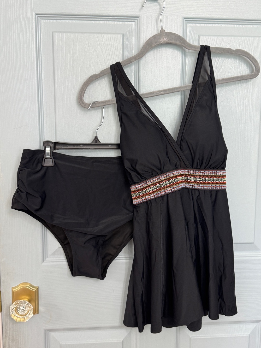 Cocopear Black Boho Tankini Women’s Swimsuit Medium NWT